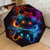 1pc Video Game Controllers Neon Artwork Umbrella with Plastic Handle,Suitable for All Seasons Home Travel Outdoor UmbrellaDD479