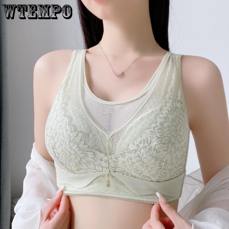 Underwear Women's Summer Thin Full Cup Bra with Side Breasts and Anti sagging Large Size push up Bra