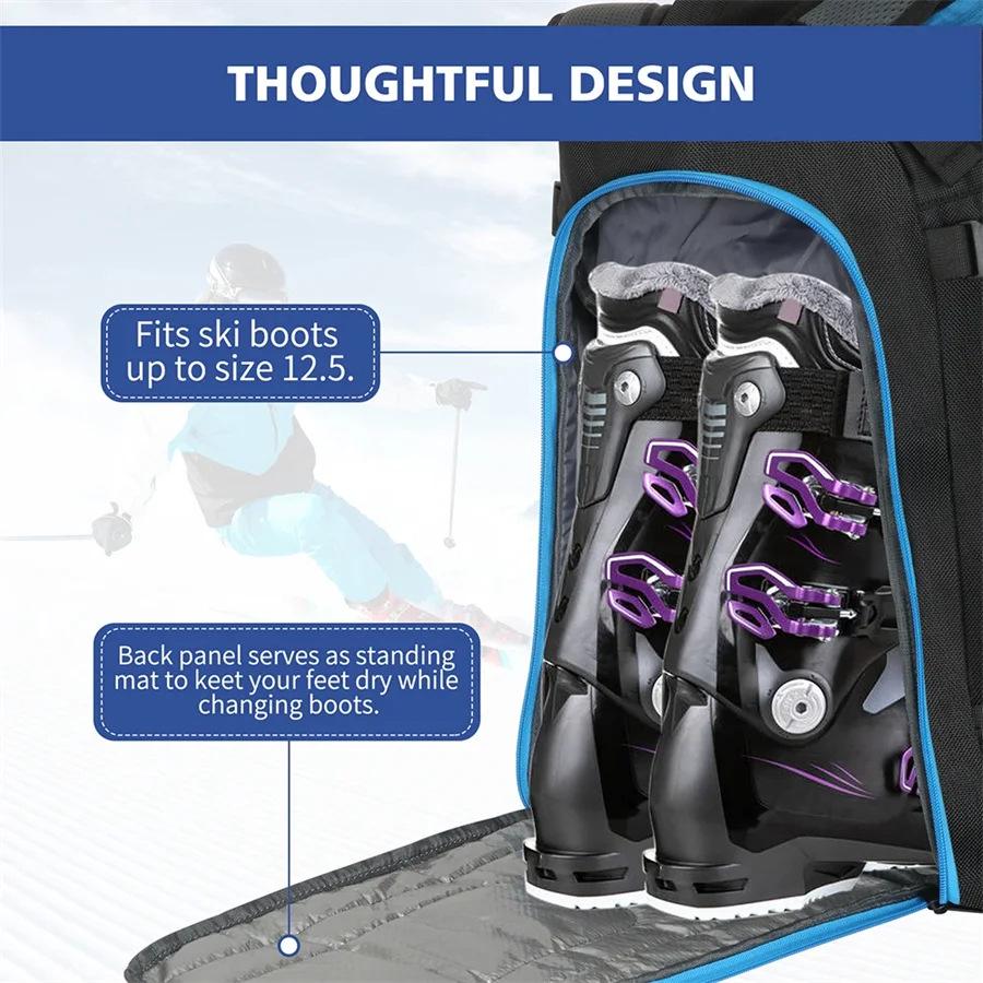 Multifunctional Ski Backpack with Dry/Wet Separation and Large Capacity