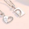 Fashion Love Couple Necklace Men and Women Heart Shaped English Letters Forever Love Tangled Chain Wedding Gift
