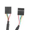 Front Panel Expansion 2 Ports USB 2.0 Plug and Play with Slot Plate Bracket Panel Cable Adapter