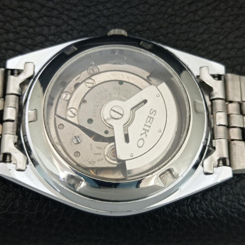 VINTAGE SEIKO 5 AUTOMATIC 6309A REFURBISHED JAPAN MENS BLUE DIAL WATCH A444346-1