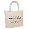 Beach Bag - PLANETEE - Insulated 'Top Medical Secretary' - Cotton - Large Capacity - Printed In France