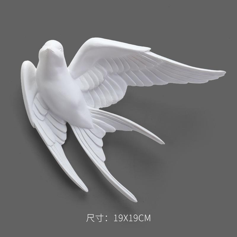 3D Flying Bird Wall Art Realistic Feather Sculpture Metal Wall Decor for Living Room Modern Home Office Decoration Gift