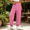 Women's Color High-Waist Loose Fit Sweatpants for Casual and Sporty Wear