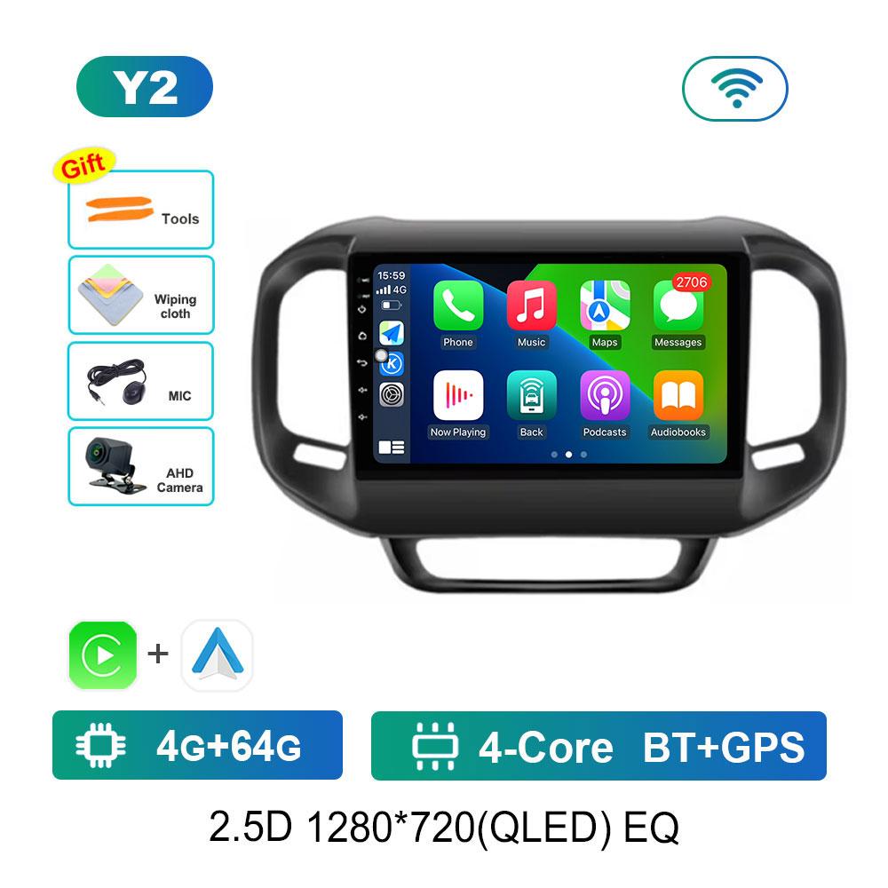 for FIAT Toro 2017 - 2021 Car Radio Multimedia Player Android 14 GPS Navigation 4G BT DSP Stereo Split Screen WiFi Auto Tools