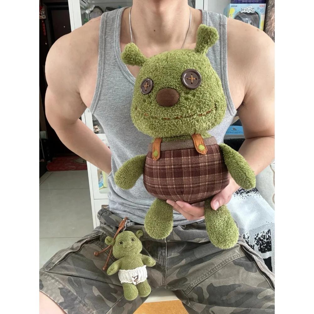 Echter Dreamworks Shrek Anhänger Hässlich Süß Weiche Stoffpuppe Taschenanhänger Hängende Dekoration Geschenk für Animationssammler Auf Lager