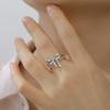 Cazador Cute Bowknot Rings Trend 2026 Stainless Steel Jewelry Adjustable Rings for Women Party Wedding Brithday Gifts New