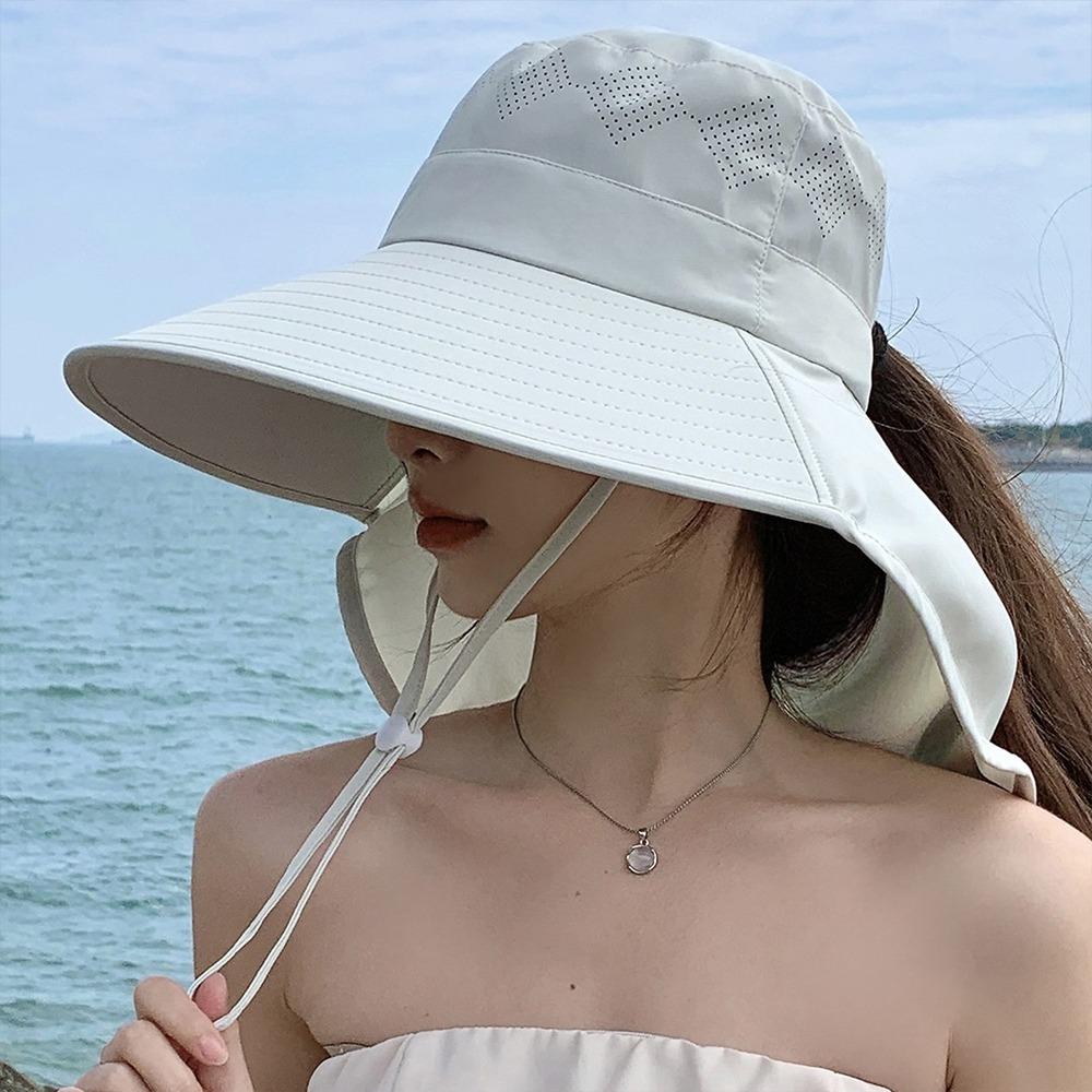 Wide Brim Shawl Fisherman Hat Anti UV Bucket Hat Fashion Panama Cap  Outdoor Sports