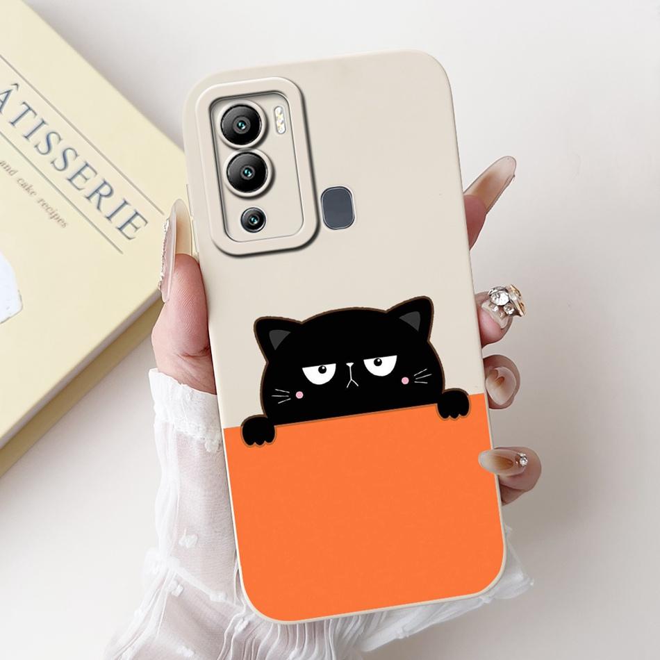 For Infinix Hot 12i Case Hot 12 Play Hot12i X665B X6816C Cute Panda Rabbit Cartoon Camera Protective Soft Silicone Phone Case