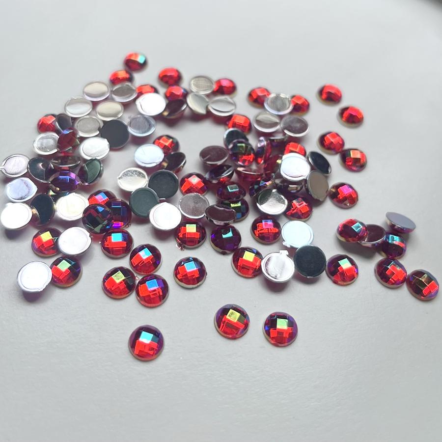 Shiny 6mm Earth Surface AB Color Rhinestone DIY Jewelry Nail Decoration Accessories Decorative Flat Back 150pcs/lot