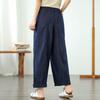 LANGSHA Women's Drawstring Wide-Leg Cropped Pants