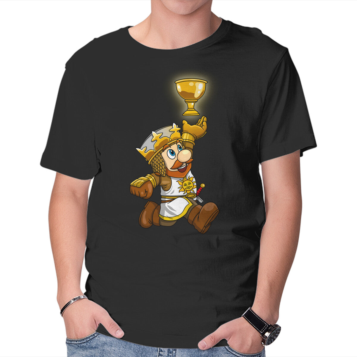 Unisex Crew Neck T-Shirt Super Grail Bros Graphic Short Sleeve Casual Tee XXXXL