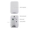 Compact Digital Temperature Humidity Monitor Wall Mountable Wireless Sensor With 24H Data Records And Low Battery Alerts