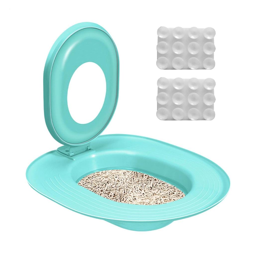 Cat Toilet Training Kit Potty Teaching Seat For Kitten Leakproof Non-Stick Cat Toilet Trainer For Apartment Bathroom House