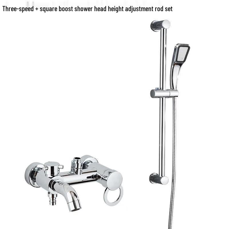 TaiJuFu 3-Mode Bathtub Shower Faucet with Liftable Rod