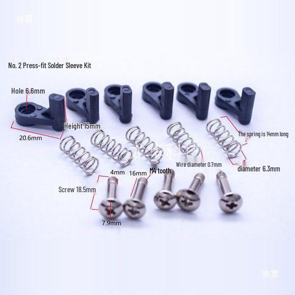 Snap Button Screw Set: High-Temperature Resistant, 3-Piece for Soldering Single Spring