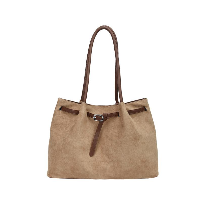 Suede large-capacity tote bag women's new trendy high-end shoulder bag going out to work commuter bag