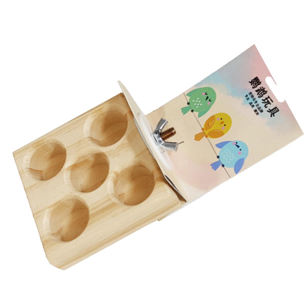 Natural Wood Parrots Foraging Toy with Jumping Platform Pet Bird Accessory Enhances Bird Intelligence and Activity