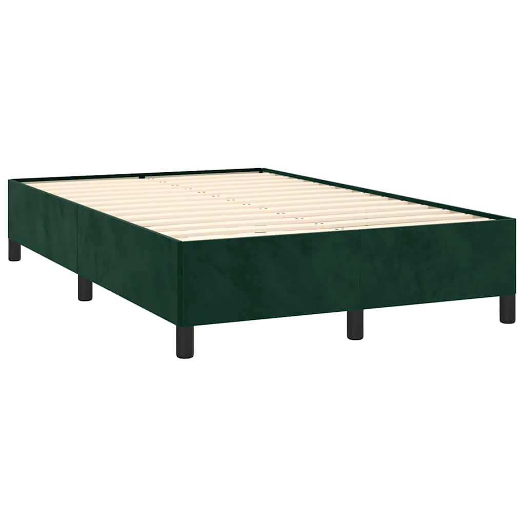Bed Frame without Mattress Dark Green 120 x 190 cm Velvet