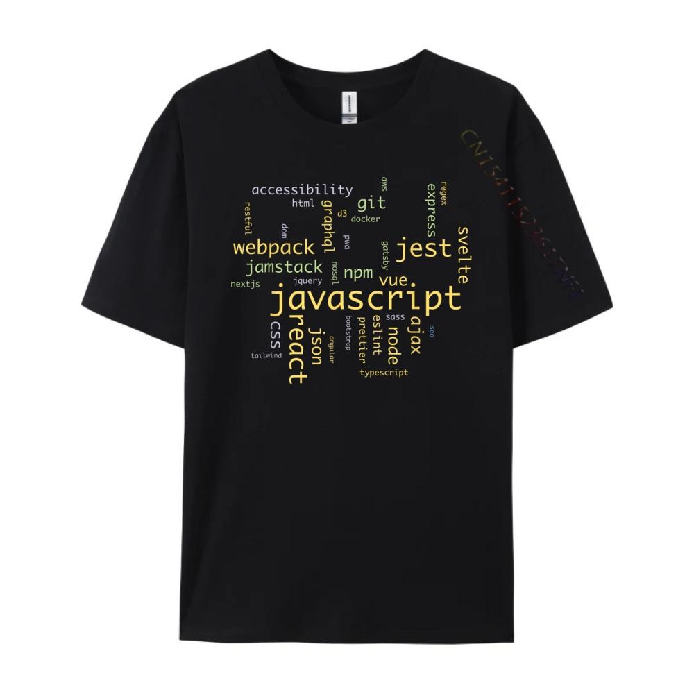 Javascript Software Developer Frontend Engineer Street Wear T Shirt Halloween Casual
