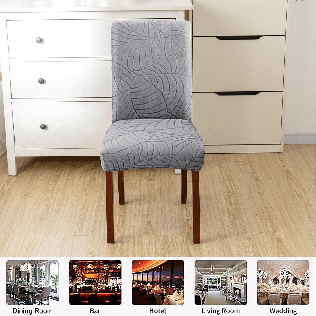 1/5PCS Leaf Jacquard Middle Back Chair Cover for Leisure Home Regular Chair Cover Dustproof and Anti Staining Home Chair Cover