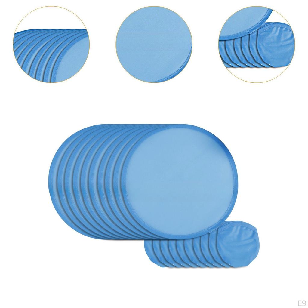 10 Pieces Folding Fan ,Flying Disc Summer, Classic ,Diameter 20 cm, Round Portable for