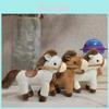 Realistic Horse Plush Toy With Pp Cotton Filling Soft Short Fur Keychain Gift For Girls