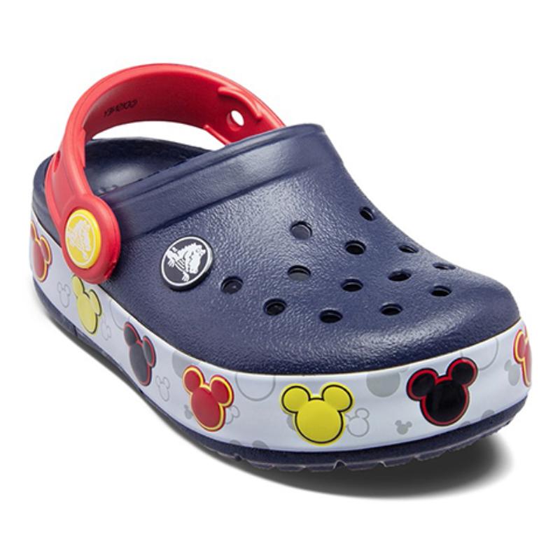 Crocs Fun Academy Mickey Cool Flash Beach Hole Sandals Dark Blue Children's Style