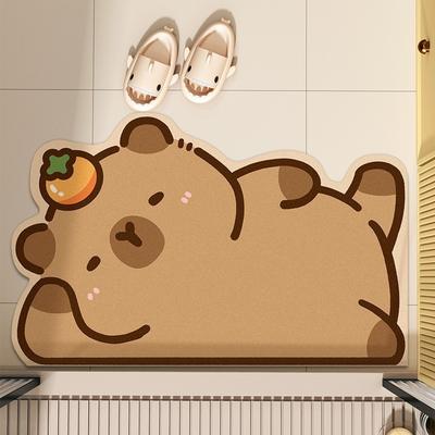 Kapibala Diatom Mud Floor Mat Moisture Absorbing Fast-dry Bathroom Floor Mat Bathroom Door Anti-slip Mat Cartoon Foot Mat
