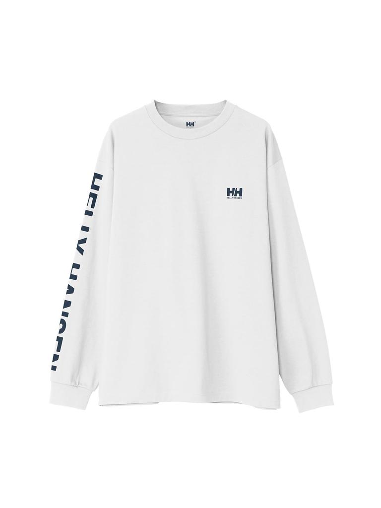 Helly Hansen L/S Letter Tee, Clear White, XS