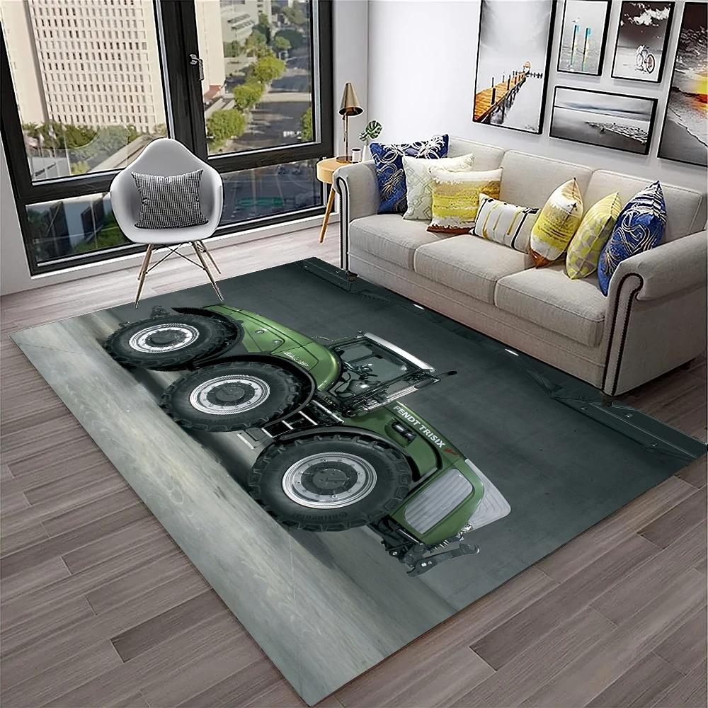 3D Retro Auto Traktor LKW Serie Teppich für Zuhause Wohnzimmer Schlafzimmer Sofa Fußmatte Dekor, Kinderzimmer Teppich Rutschfeste Bodenmatte