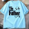 The Father Tshirt Vintage Print Casual Short Sleeve Unisexs Tee Fathers Day Gift Funny Dad Retro Print Casual Male Tees Tops