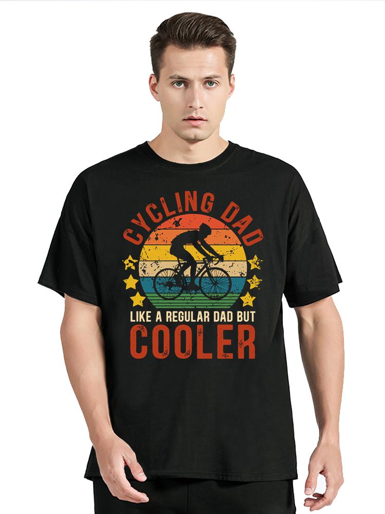Cycling Dad Cooler Print Men's Clothing Oversized T-Shirt Funny Vintage Mountain Bike Tshirt New Casual Tops Father Day T Shirt