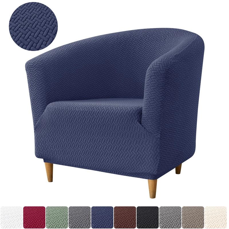 

Утолщенный твил Полукруглый чехол для дивана Клубный чехол для одиночного дивана Домашний Отельный Противоскользящий Пылезащитный Чехол-полотенце для дивана 28*22*5cm темно-синий