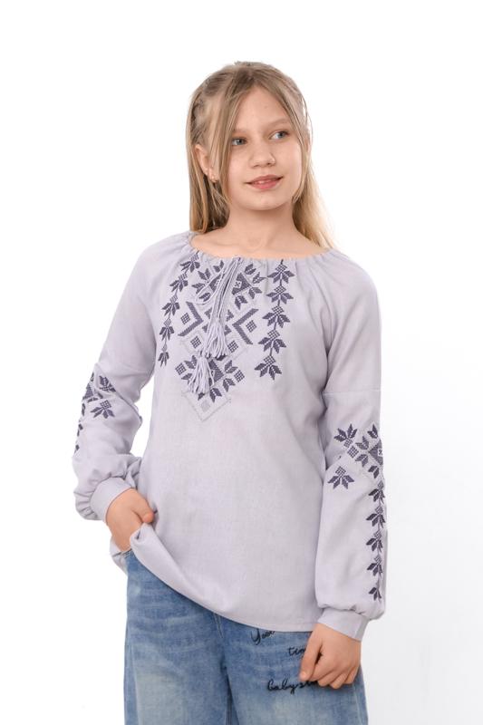Girls' Long Sleeve Embroidered Ukrainian Vyshyvanka Shirt Any Season 6480-070-22-1 HC