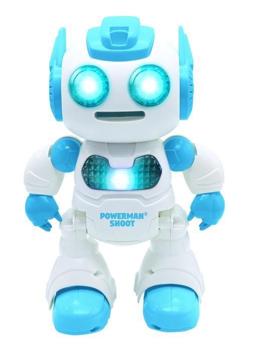Powerman® Shoot Robot Programmable with Dance, Music, Demo – Remote Control and Foam Discs Included.