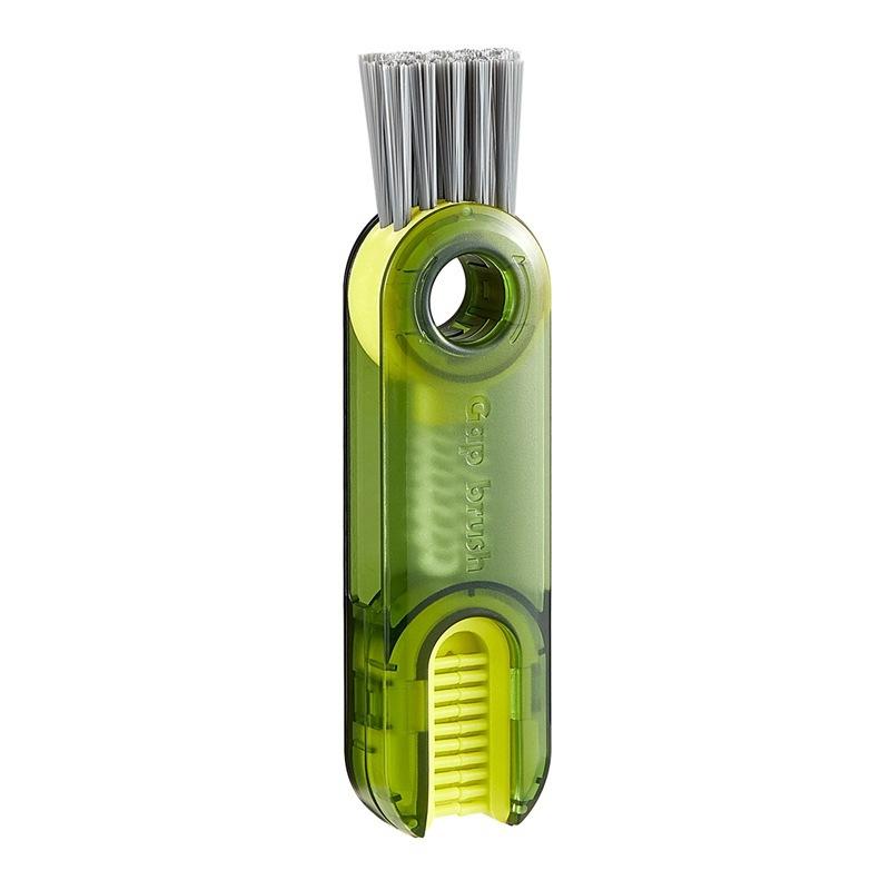 Brosse de Nettoyage Multifonctionnelle 3 en 1, Brosse de Détail pour Couvercle de Bouteille/Tasse 3 en 1, Outils Nettoyeur de Paille Multi-Fonctionnels