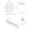 4-piece set for singles parties, including bridal headbands, shoulder straps, headbands, badges, and a set, bride to be, Wedding veil