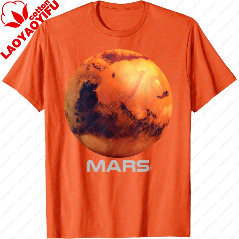 Mars Shirt Solar System Planet Tshirt Camisas Oversized Clothes Harajuku Graphic Tops