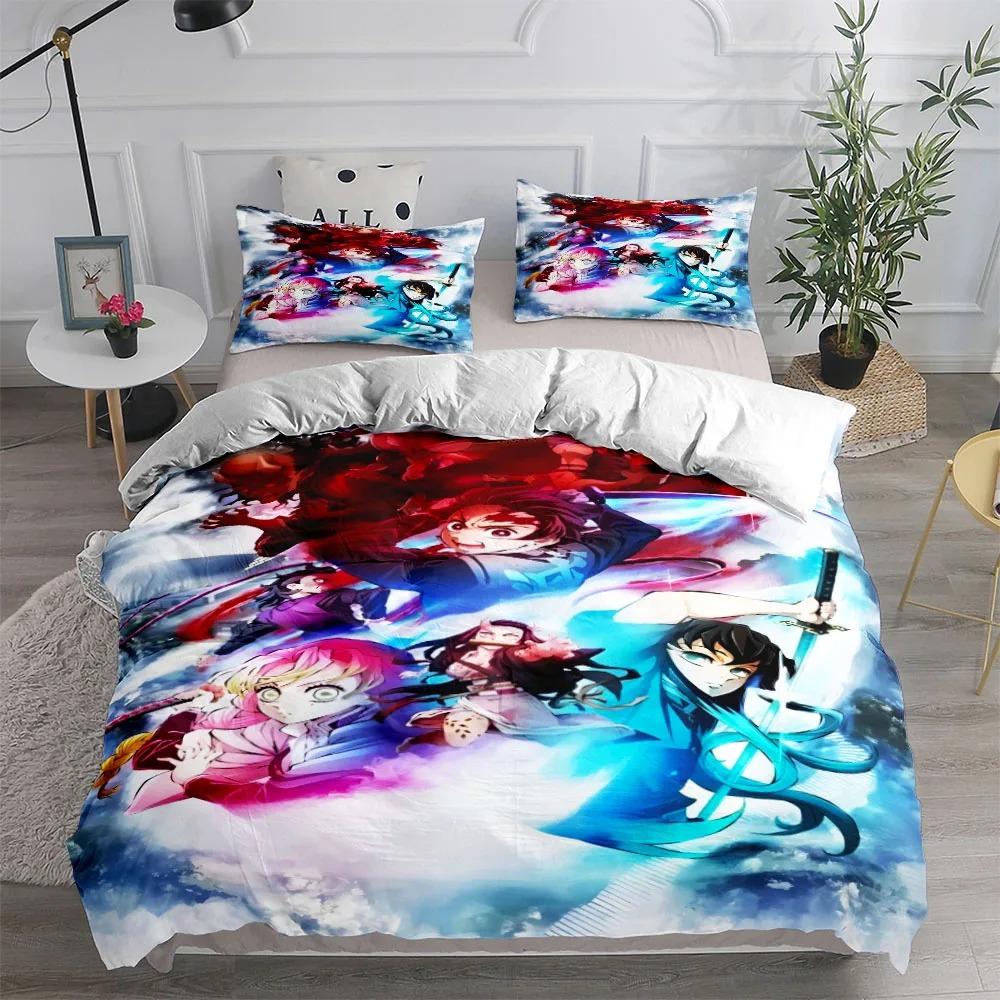 Gintama Anime Duvet Cover Set King Queen Double Full Twin Single Size Soft Bed Linen Set for Fans