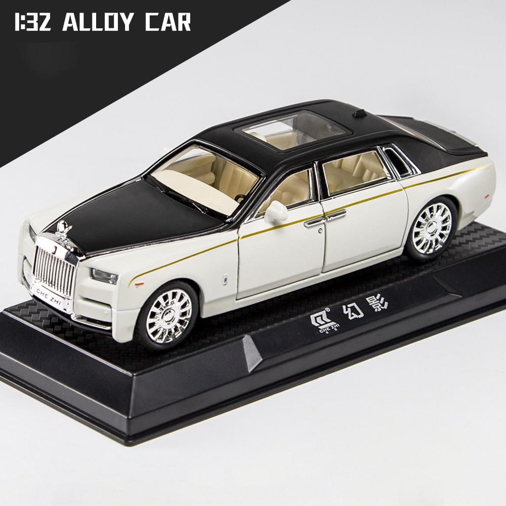 RR Phantom Model Zinc Alloy Pull Back Diecast Toy Cars with Sound and Light for Kids Boy Girl Gift