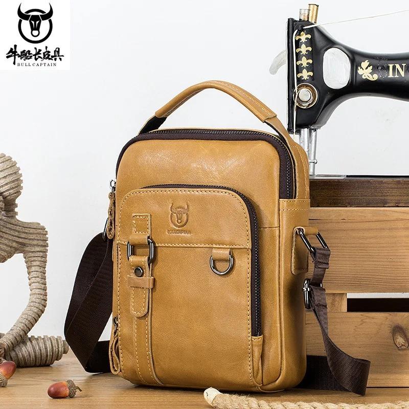 Pánská taška přes rameno z pravé kůže, odolná taška přes rameno, žádná bolest v rameni
