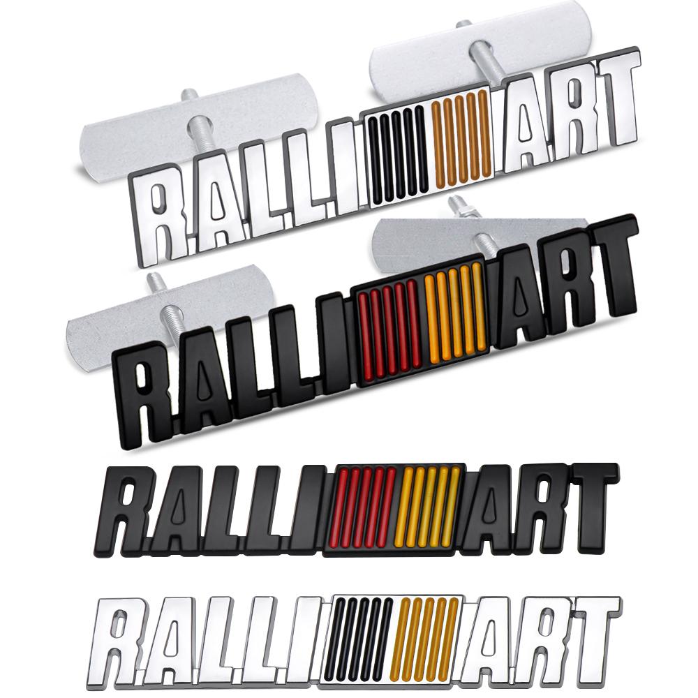 3D Metall RALLIART Frontgrill Emblem Auto Karosserie Kofferraum Dekoration Aufkleber für MITSUBISHI Lancer Competition Outlander ASX Xpander