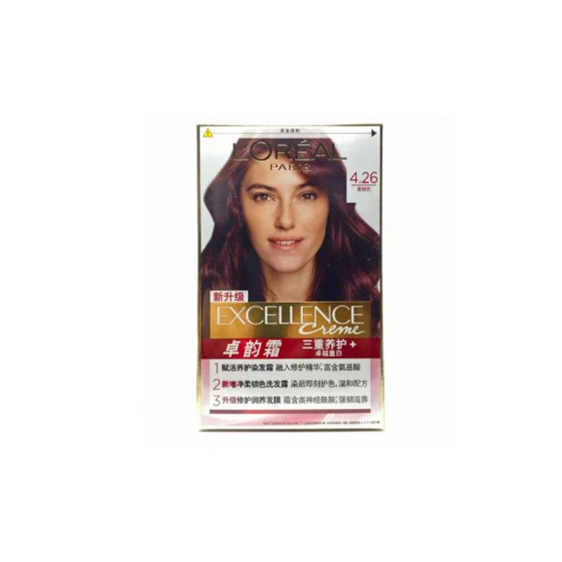 Loreal Paris Color Natural Shine Zhuoyun Cream Revitalizing Hair Dye-4.26-Purple Brown