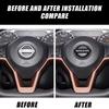 Yxkpz10 ABS 3D Star Logo Hollow Badge Sticker Car Steering Wheel Center Emblem For Nissan X-trail Qashqai Note Juke Sentra Patrol Navara