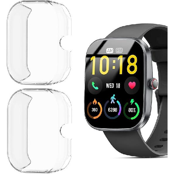 Compatible for Kuizil Smart Watch Case, Lamshaw Soft Slim TPU All Around Protective Shell Anti-Scratch Bumper Cover Case Compatible for Kuizil T70,