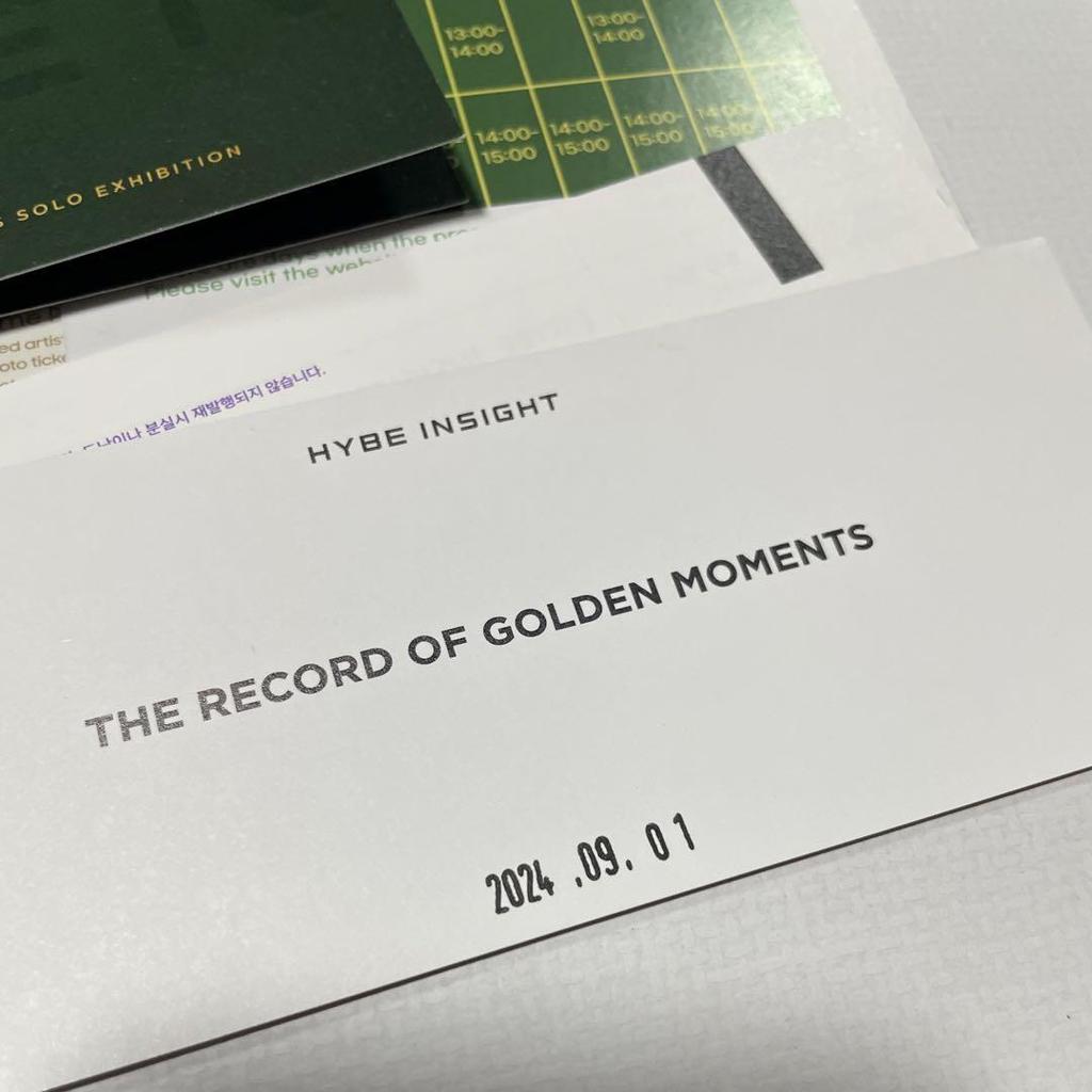 [USED] Jungkook GOLDEN Korea Exhibition Admission Birthday 9/1 Ticket BTS