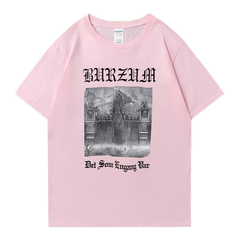Vintage Hip Hop Burzum Band Printed streetwear Men Women Death rock Heavy metal short sleeve t-shirts Unisex 100% Cotton T shirt