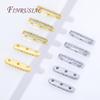 1/2/3 Piezas Latón Chapado en Oro de 18 Quilates con Separadores de Circonita Barra, Barra Separadora Plana, Suministros Para Joyería, Accesorios para Pulseras y Collares DIY